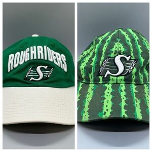 Pair of Vintage Saskatchewan Rough Riders CFL Hats